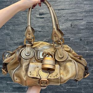 Chloe Metallic Gold Shoulder Bag
